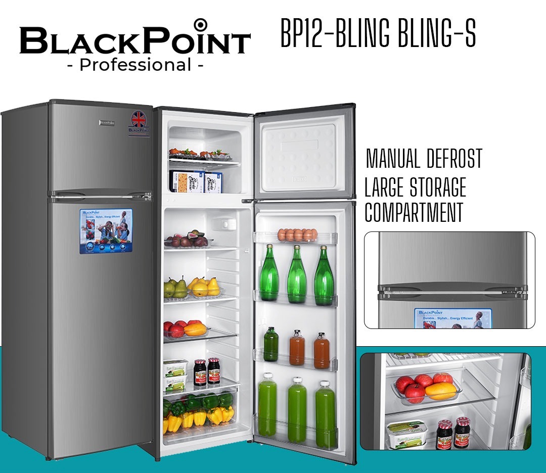 BLACKPOINT FROST FRIDGE -- BIG FRIDGE -- BLING BLING -- Metallic INOX